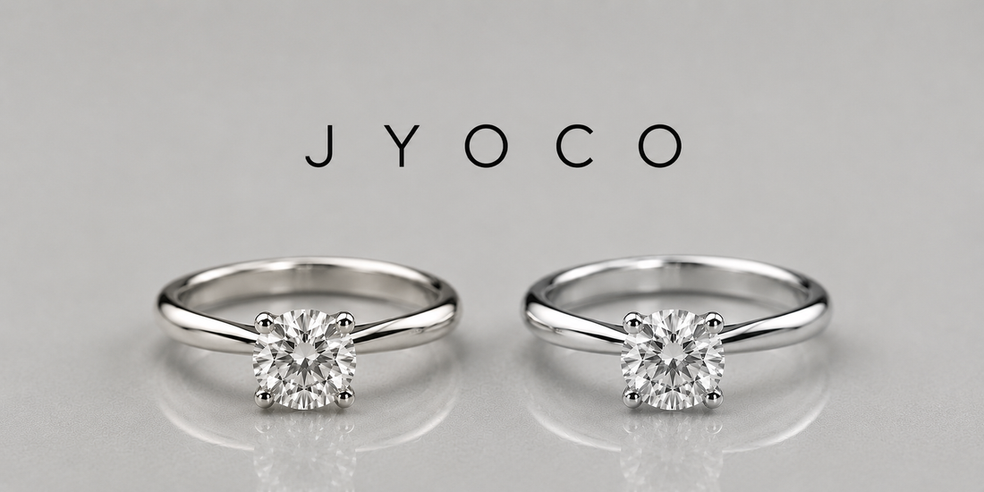 Natural white gold vs rhodium-plated white gold engagement rings — handcrafted fine jewellery by JYOCO